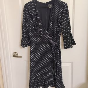 Adrianna Pappell polka dot wrap dress